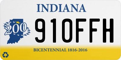 IN license plate 910FFH