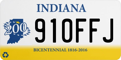 IN license plate 910FFJ