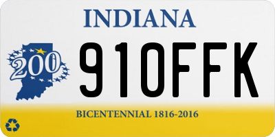 IN license plate 910FFK