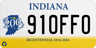 IN license plate 910FFO