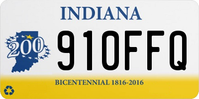 IN license plate 910FFQ
