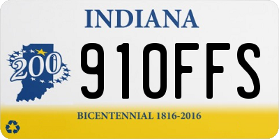 IN license plate 910FFS