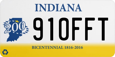 IN license plate 910FFT
