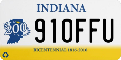 IN license plate 910FFU