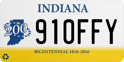 IN license plate 910FFY