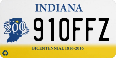 IN license plate 910FFZ