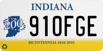 IN license plate 910FGE