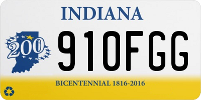 IN license plate 910FGG