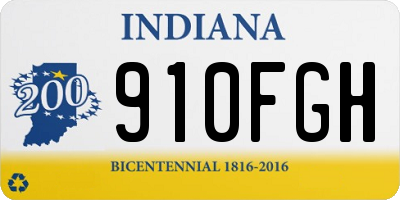 IN license plate 910FGH