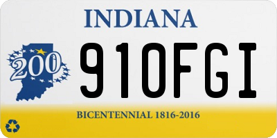 IN license plate 910FGI