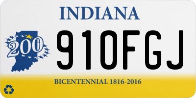 IN license plate 910FGJ
