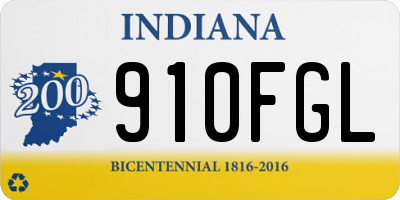 IN license plate 910FGL