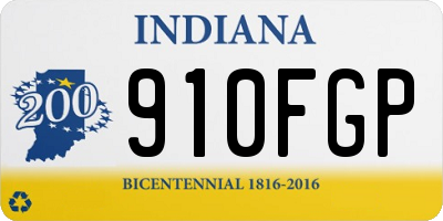IN license plate 910FGP