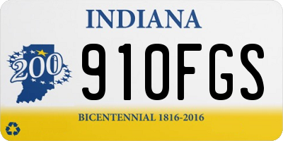 IN license plate 910FGS