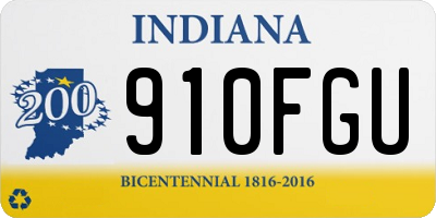 IN license plate 910FGU