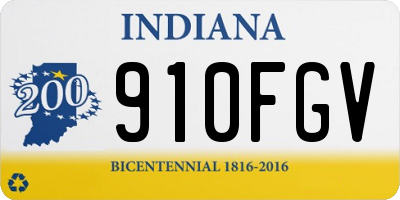 IN license plate 910FGV