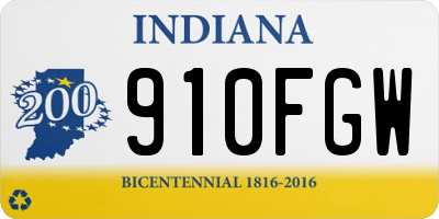 IN license plate 910FGW