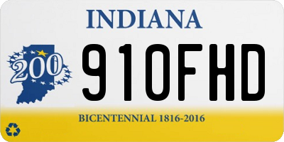 IN license plate 910FHD