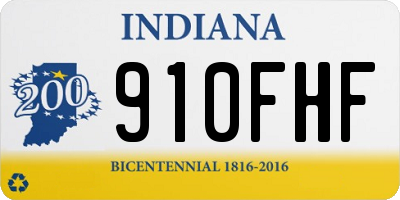 IN license plate 910FHF