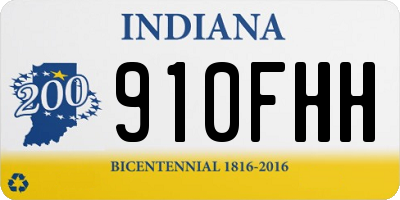 IN license plate 910FHH