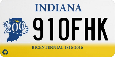 IN license plate 910FHK