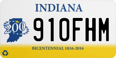 IN license plate 910FHM
