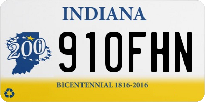 IN license plate 910FHN