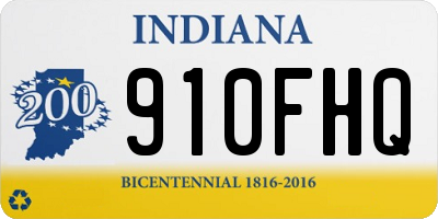 IN license plate 910FHQ