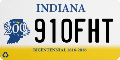IN license plate 910FHT