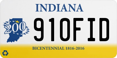 IN license plate 910FID