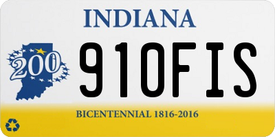 IN license plate 910FIS