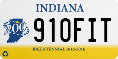 IN license plate 910FIT