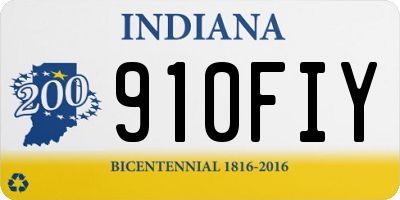 IN license plate 910FIY