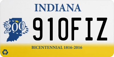 IN license plate 910FIZ