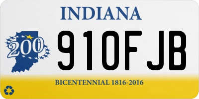 IN license plate 910FJB