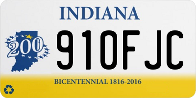 IN license plate 910FJC
