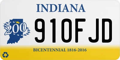 IN license plate 910FJD