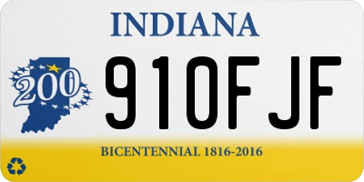 IN license plate 910FJF