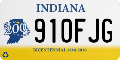 IN license plate 910FJG