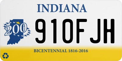 IN license plate 910FJH