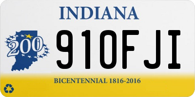 IN license plate 910FJI
