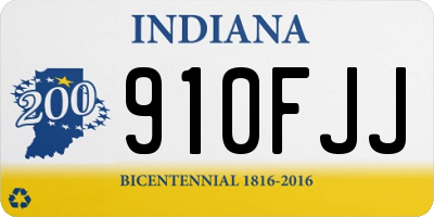 IN license plate 910FJJ