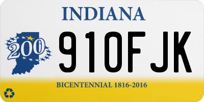 IN license plate 910FJK