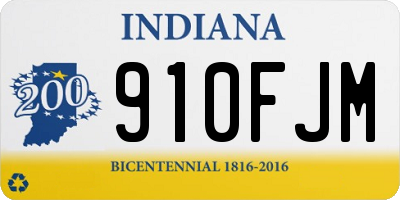 IN license plate 910FJM