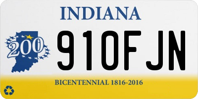 IN license plate 910FJN