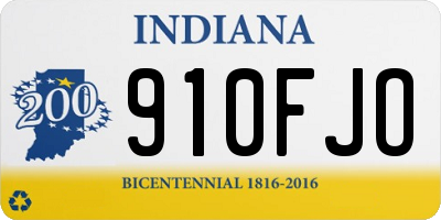 IN license plate 910FJO