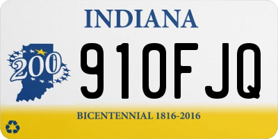 IN license plate 910FJQ