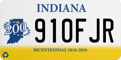 IN license plate 910FJR