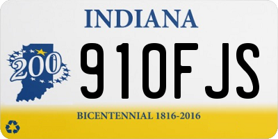 IN license plate 910FJS