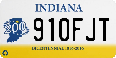 IN license plate 910FJT